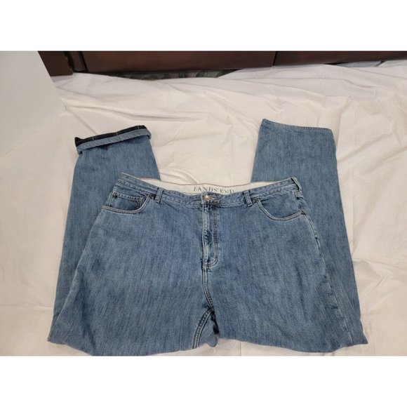 L.L. Bean Size 40 Lined Jeans Insulated Relaxed Fit Slightly Tapered Leg Cotton - Picture 8 of 12